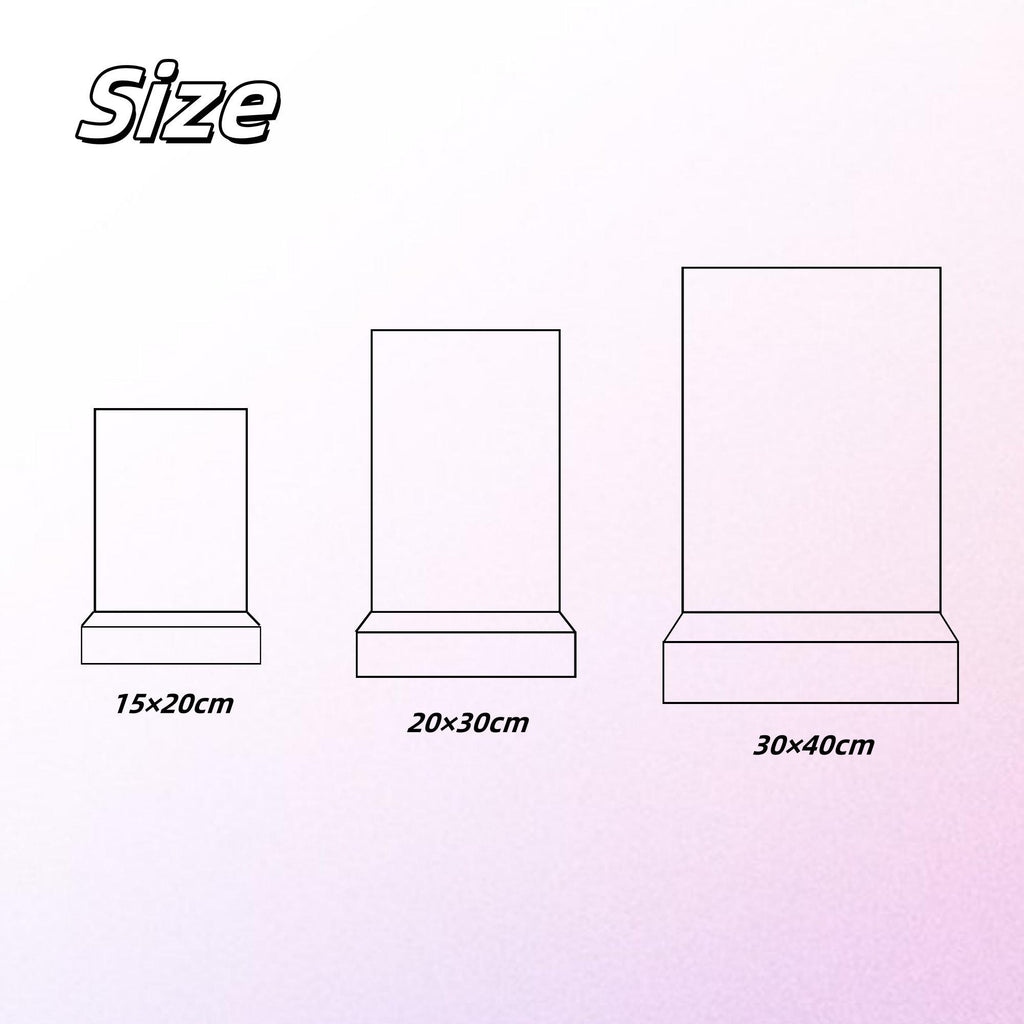 Personalized Photo Engraved Glass Portrait: LED Light Keepsake